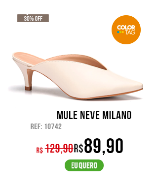 MULE FEMININO MILANO NEVE 10742