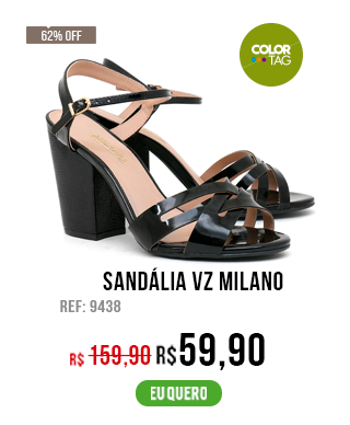 SANDÁLIA FEMININO MILANO VZ PRETO 9438